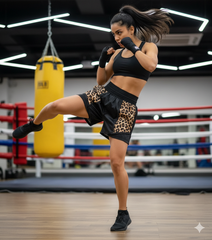 Leopard Boxing Pro Shorts for Women