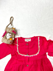 PINK KURTI AND PANT