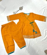 YELLOW ANGRAKHA STYLE CO-RD SET