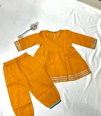 YELLOW ANGRAKHA STYLE CO-RD SET