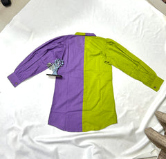 ONE PIECE SHIRT GREEN & PURPLE