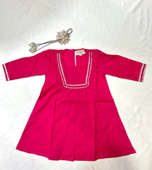 PINK KURTI AND PANT