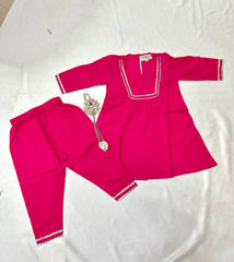 PINK KURTI AND PANT