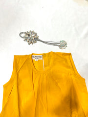 YELLOW TOP DOTS PRINTED COTTON