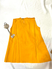 YELLOW TOP DOTS PRINTED COTTON