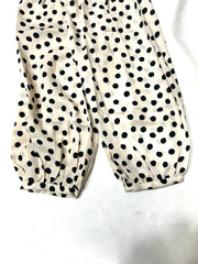 YELLOW TOP DOTS PRINTED COTTON