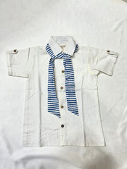 BOYS CO-RD SET SHORTS WITH TIE