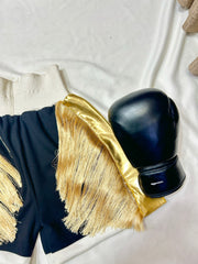 Midnight Gold Boxing Pro Shorts