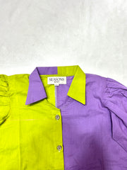 ONE PIECE SHIRT GREEN & PURPLE